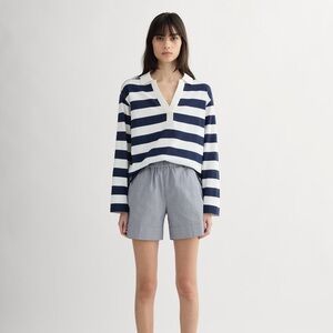 Everlane “the easy short,” pinstripe, size M